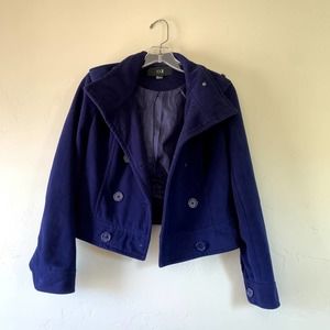 forever 21 purple double breasted 2000s/2010s winter pea coat size small